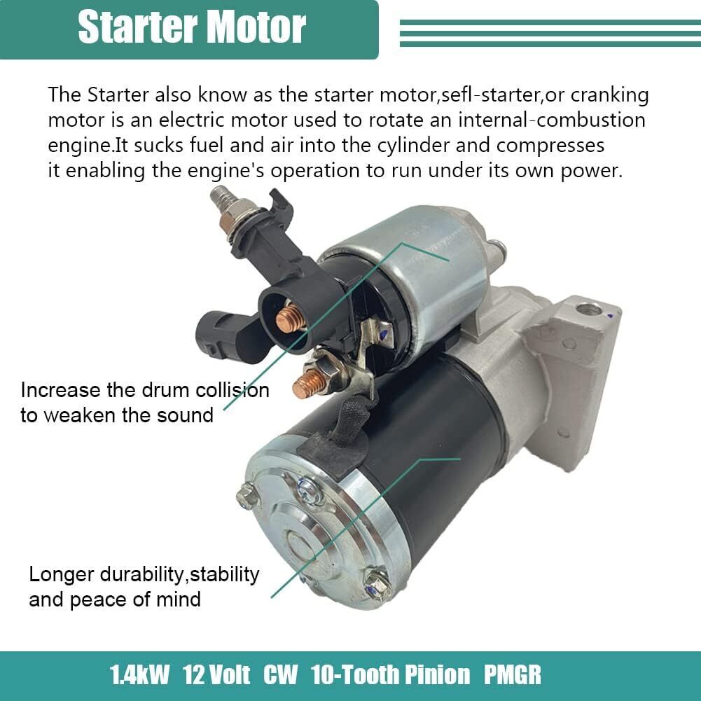 10910N Starter for 2014-2016 Chevrolet Silverado GMC Sierra 1500 4.3L 5.3L 6.2L