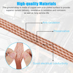 4PCS Engine Ground Strap Copper Cable Kit Car Truck Firewall Engine Body Frame
