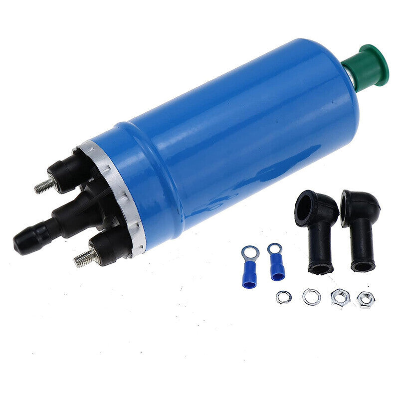 Inline Universal High Pressure Fuel Pump With Installation Kit Blue