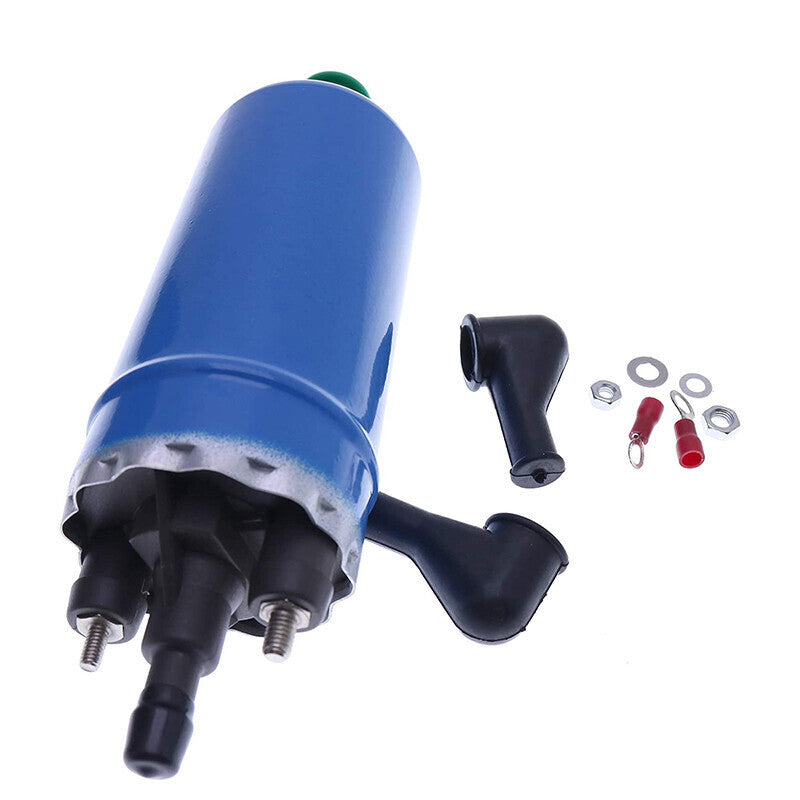 Inline Universal High Pressure Fuel Pump With Installation Kit Blue