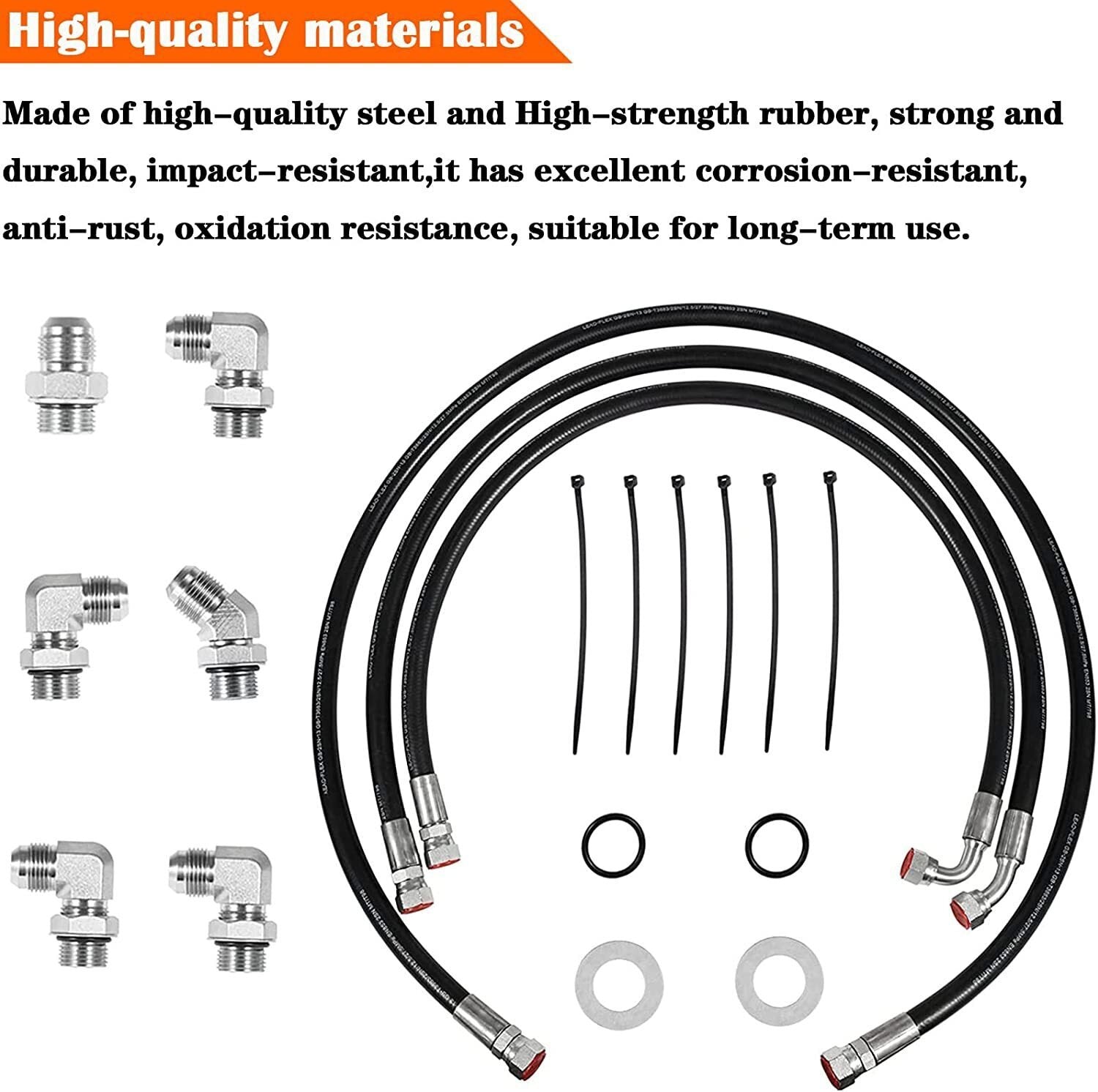 Transmission Cooler Hose Line Fitting Kit for 2006-2010 GM GMC Chevy 6.6L LBZ LM