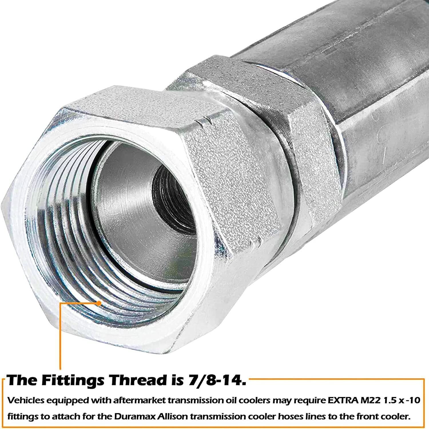 Transmission Cooler Hose Line Fitting Kit for 2006-2010 GM GMC Chevy 6.6L LBZ LM