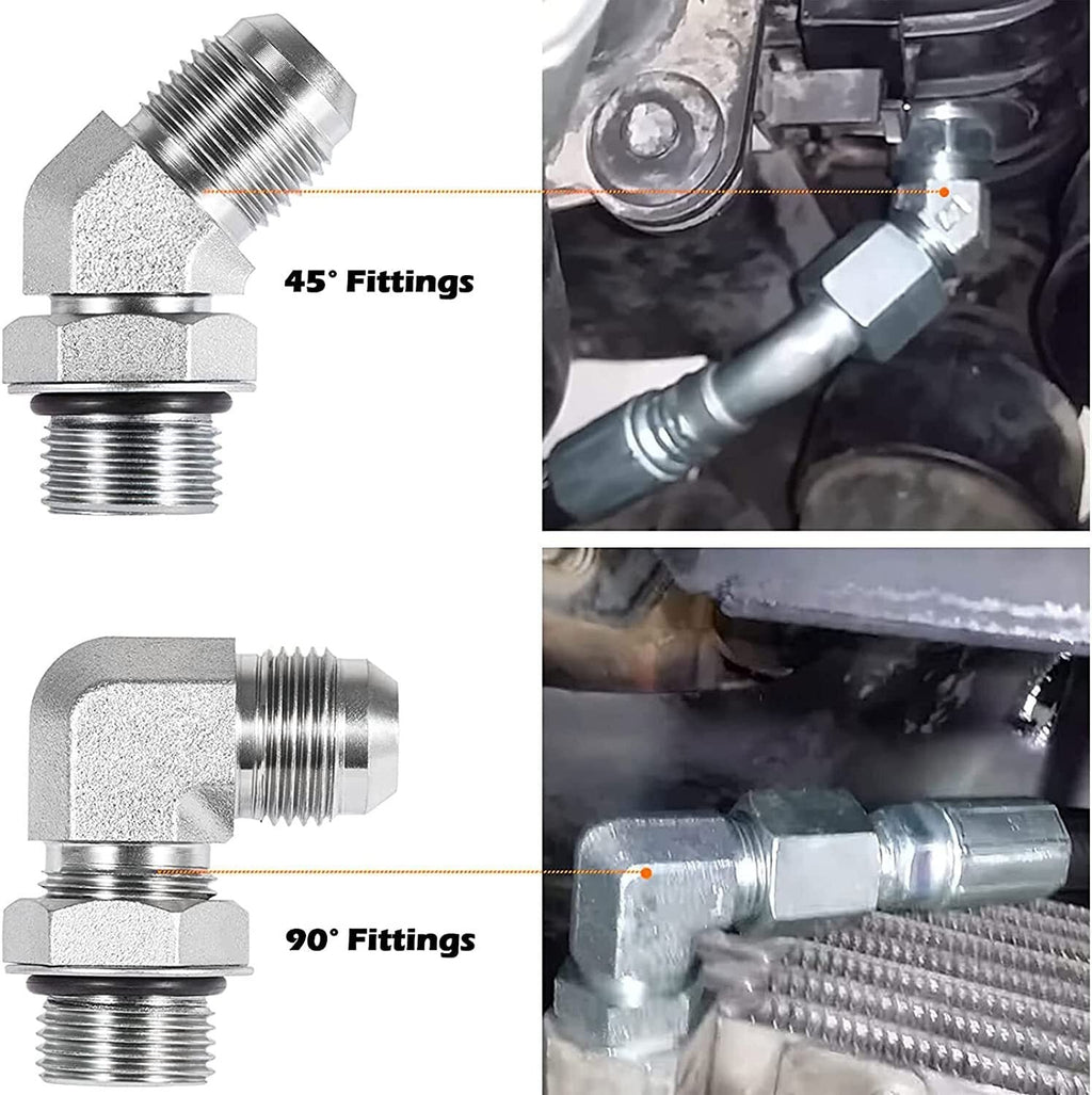 Transmission Cooler Hose Line Fitting Kit for 2006-2010 GM GMC Chevy 6.6L LBZ LM