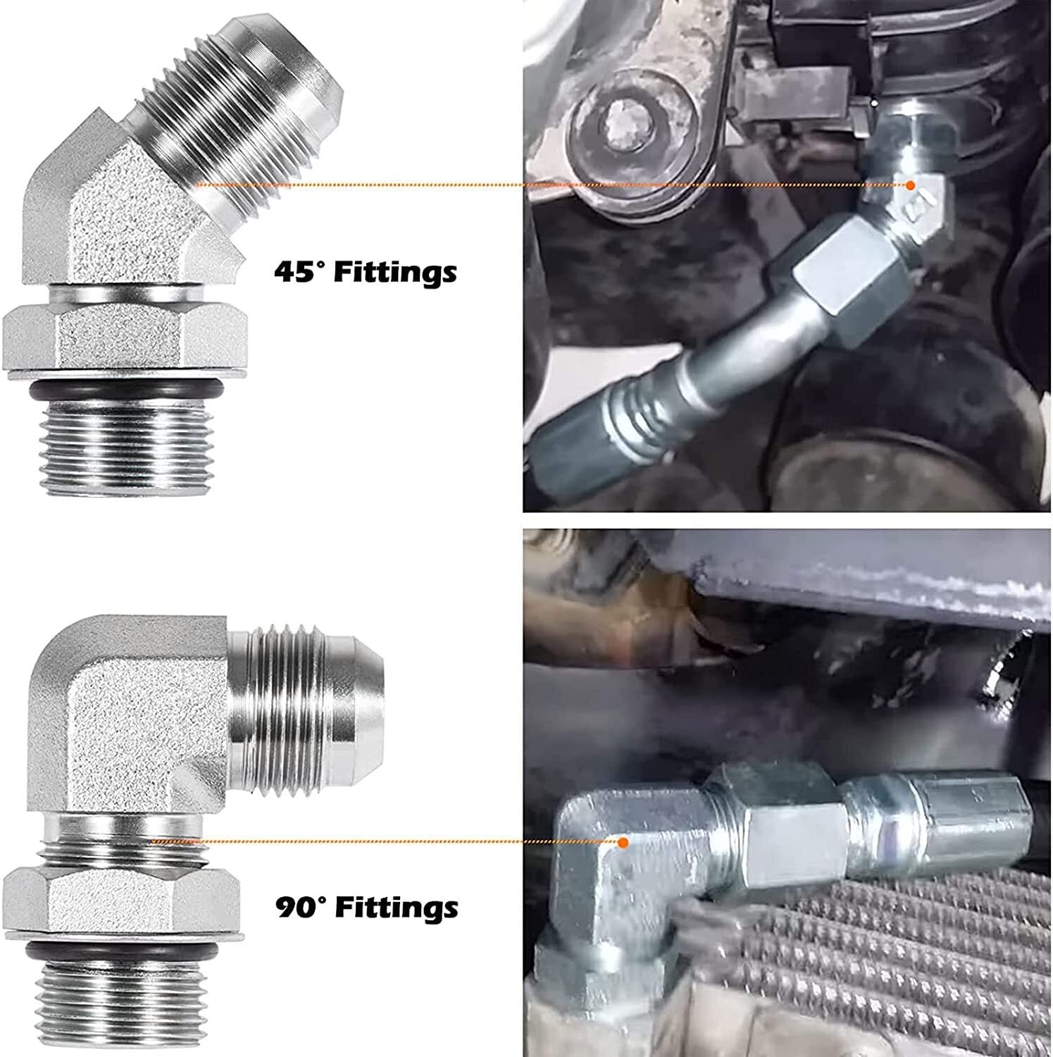 Transmission Cooler Hose Line Fitting Kit for 2006-2010 GM GMC Chevy 6.6L LBZ LM