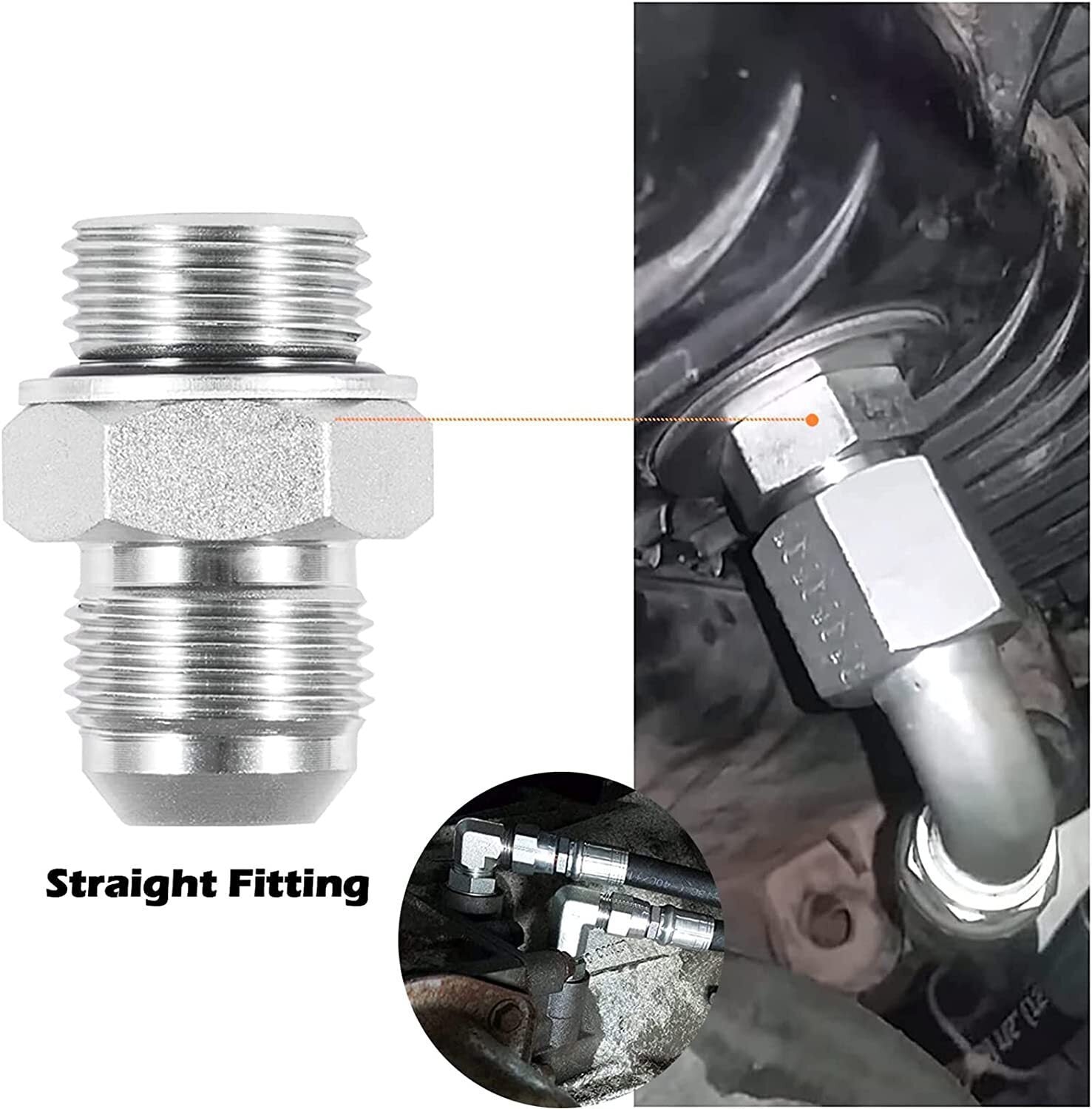 Transmission Cooler Hose Line Fitting Kit for 2006-2010 GM GMC Chevy 6.6L LBZ LM