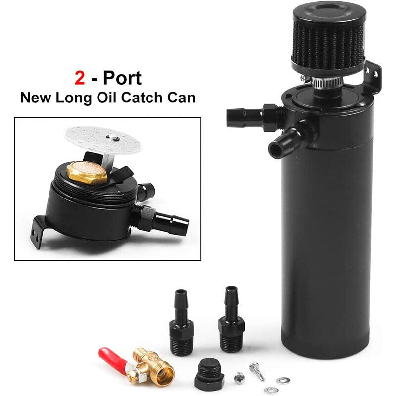 750ML Oil Catch Can Kit Universal Oil Separator Large Baffled Reservoir Tank