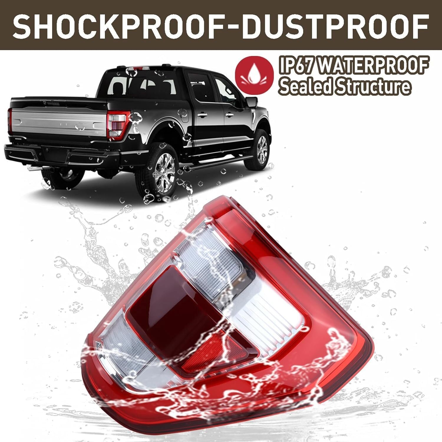 LED Tail Light For 2021-2023 Ford F150 W/Blind Spot Passenger Right ML3Z13404D