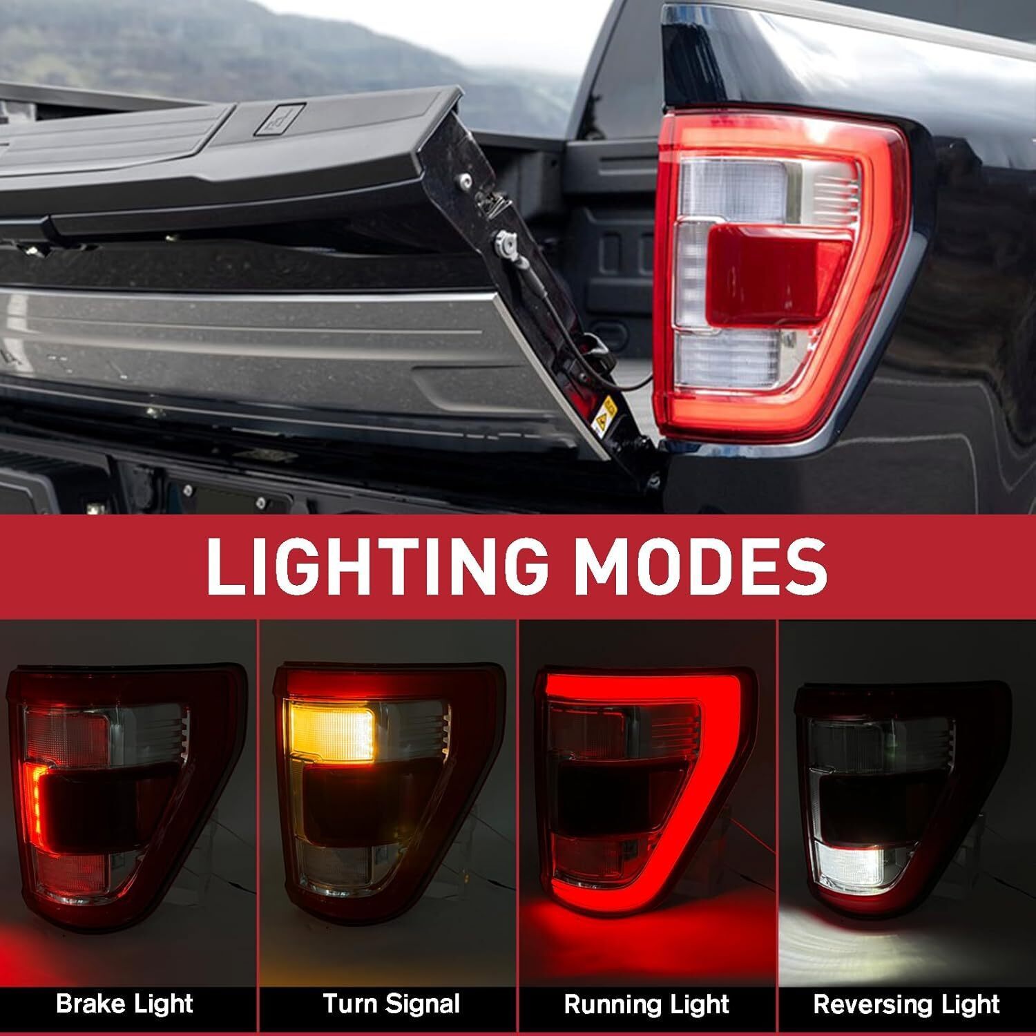 LED Tail Light For 2021-2023 Ford F150 W/Blind Spot Passenger Right ML3Z13404D