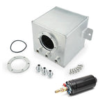 2L Billet High Flow Swirl Fuel Surge Tank AN6 Fitting & 044 External Fuel Pump