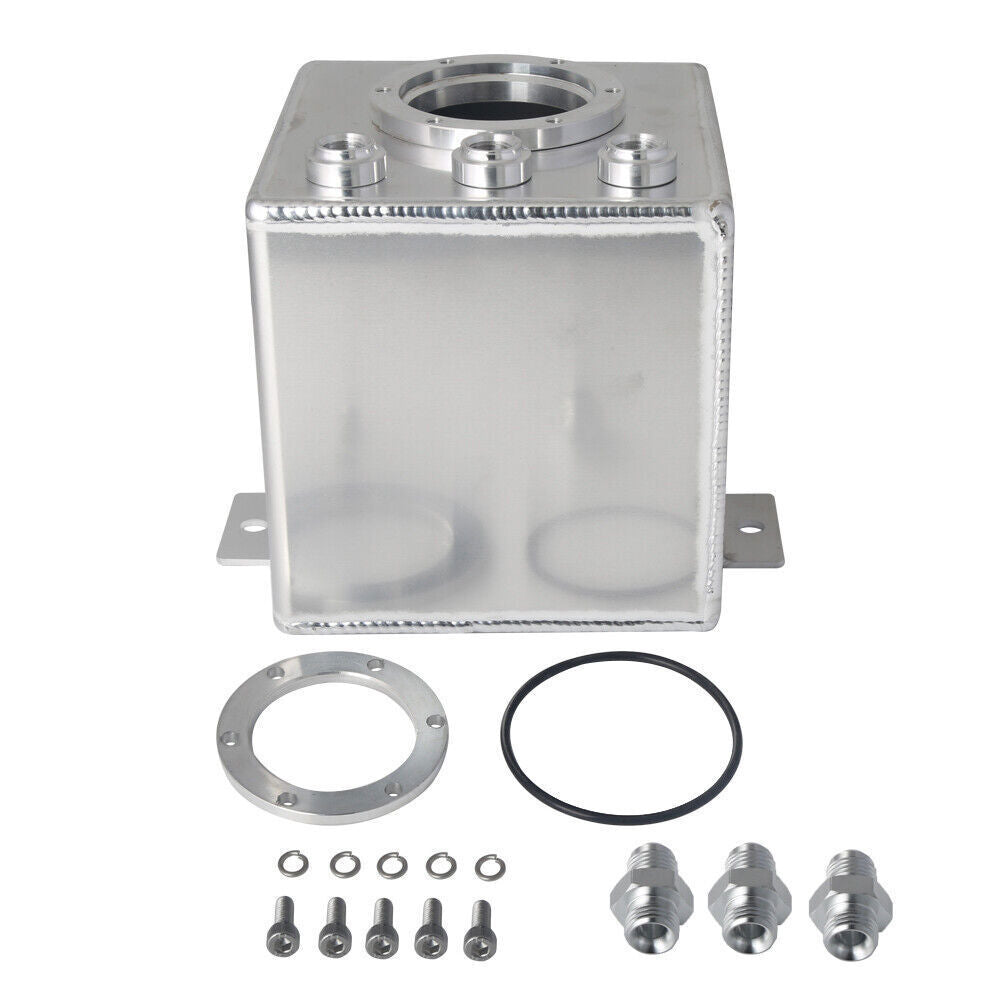 2L Billet High Flow Swirl Fuel Surge Tank AN6 Fitting & 044 External Fuel Pump