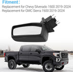 Mirror For Chevrolet Silverado 1500 Right Side Power Heated Textured  2019-2024