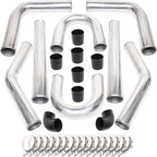 Universal 2.5" Intercooler Piping Kit +T-Bolt Clamps + Black Silicone Hose