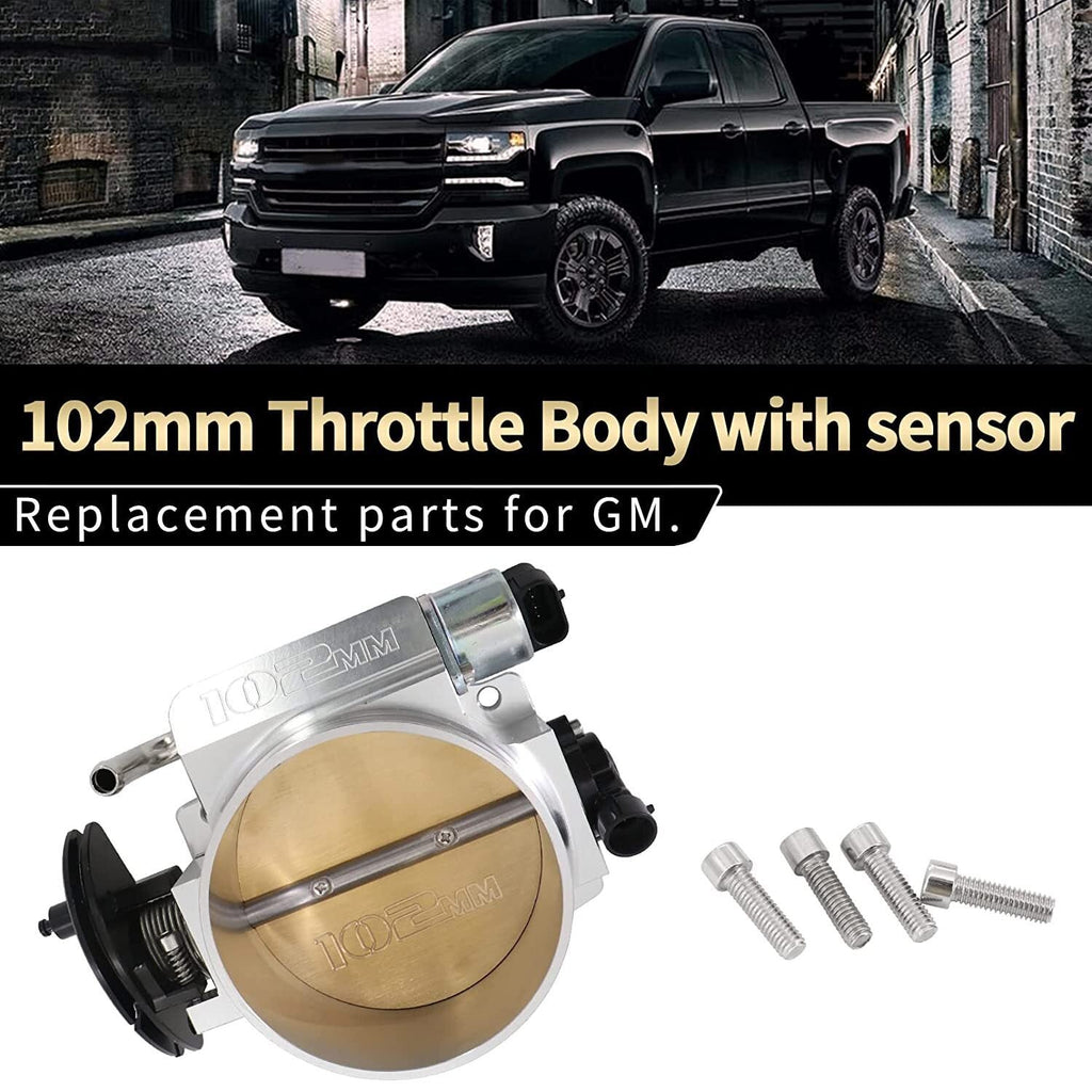 Fit LS Throttle Body 102mm 4 Bolt +TPS IAC For GM LS1 LS2 LS6 LS7 LSX Alum