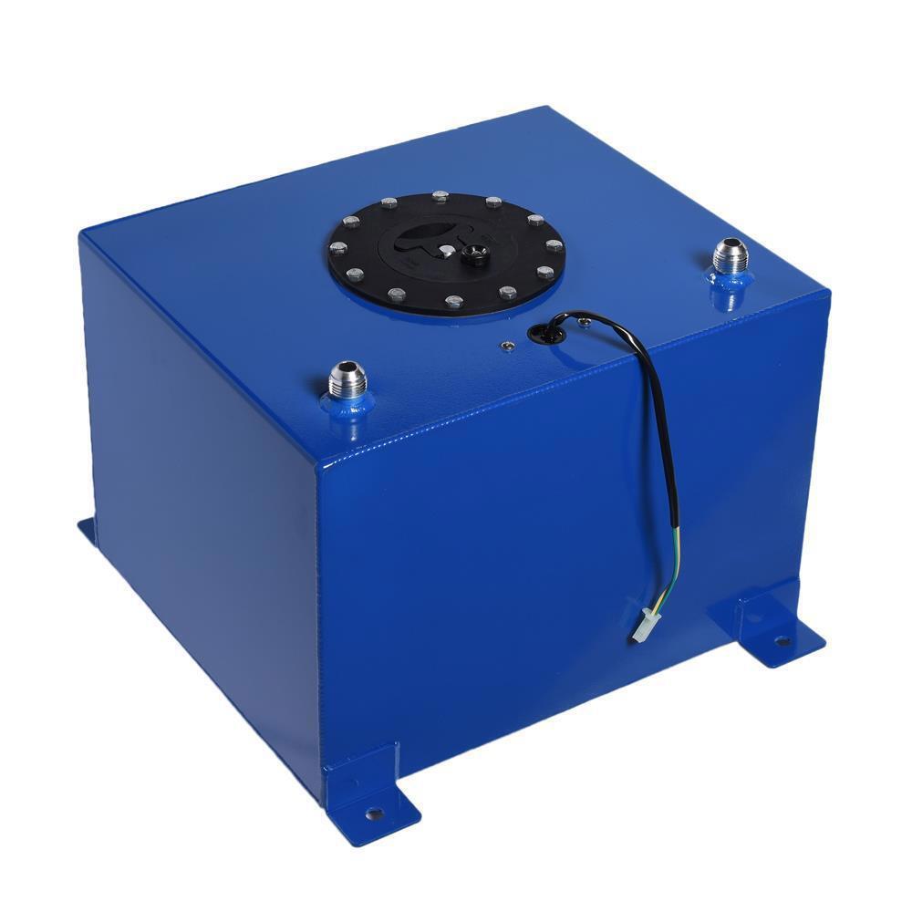 8 GALLON BLUE COATED UNIVERSAL RACING/DRIFT FUEL CELL GAS TANK+LEVEL SENDER