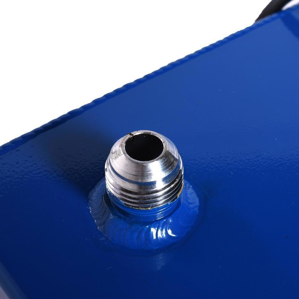 8 GALLON BLUE COATED UNIVERSAL RACING/DRIFT FUEL CELL GAS TANK+LEVEL SENDER