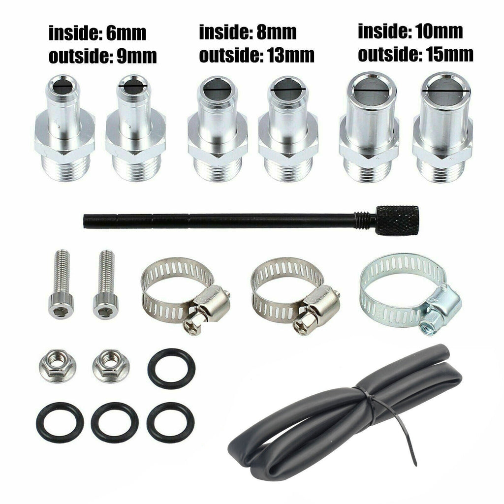 Universal Car Oil Catch Can Kit Reservoir Baffled Tank with Breather Filter Red