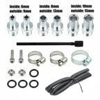 Universal Car Oil Catch Can Kit Reservoir Baffled Tank with Breather Filter Red