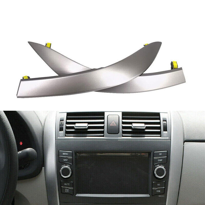 Car Center Dash A/C Outlet Air Vent Panel Trim Strip For Toyota Corolla 09-2013