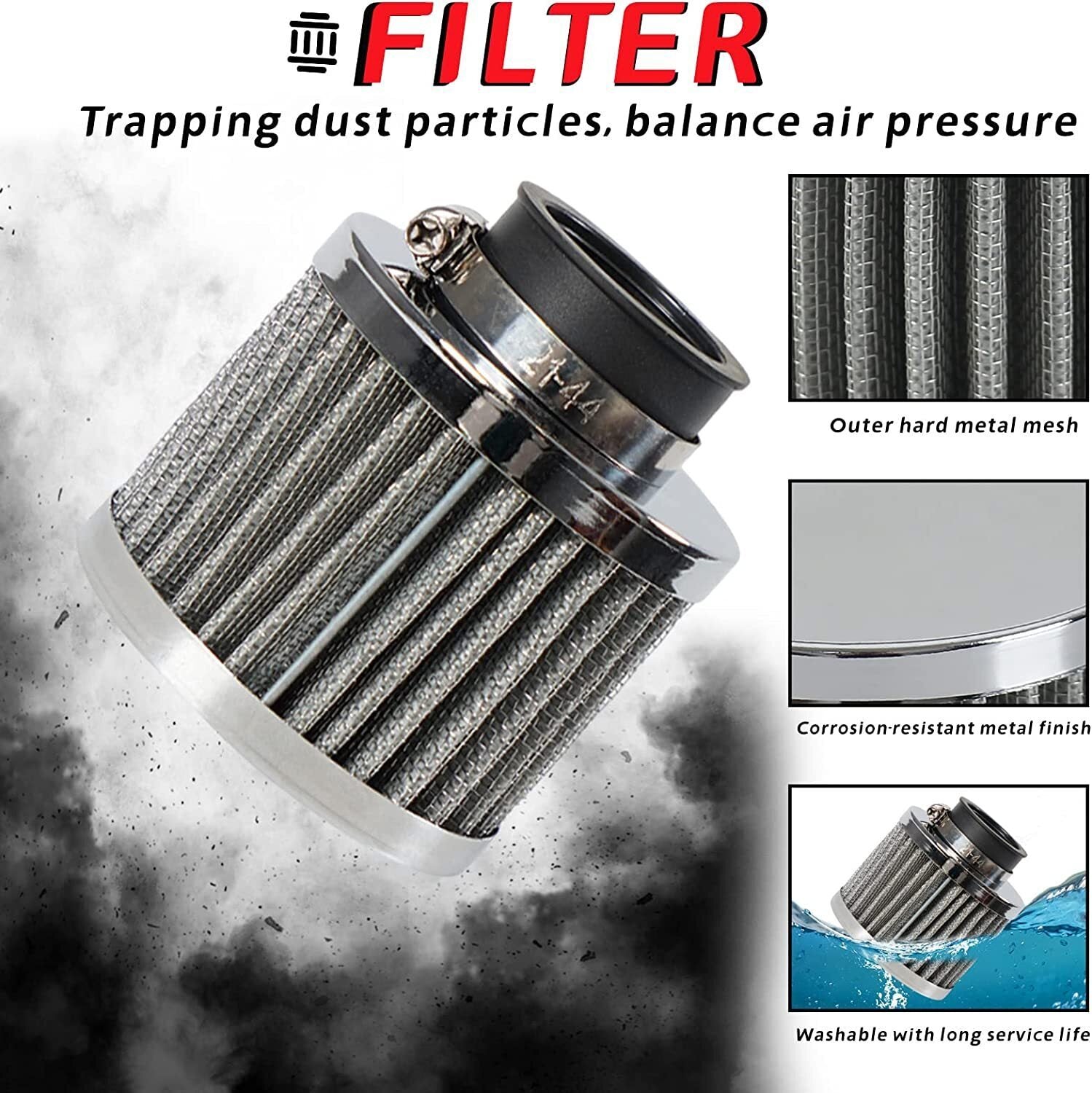 Car Engine 750ml 10AN Oil Catch Can Reservoir Tank + Breather Filter Baffled Kit