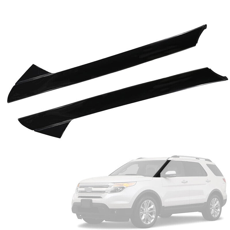 2PCS For 2011-2019 Ford Explorer Windshield Outer Pillar Molding Trim Left Right
