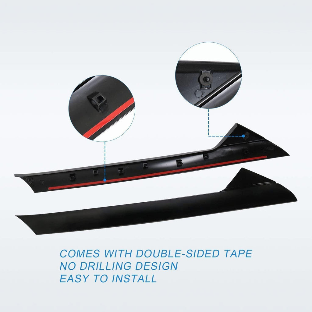 2PCS For 2011-2019 Ford Explorer Windshield Outer Pillar Molding Trim Left Right