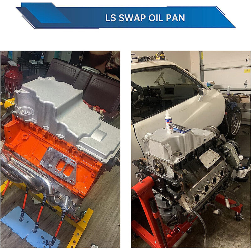 Swap Oil Pan Retrofit Kit Low Profile for LS1 LS2 LS3 4.8L 5.3L 6.0L 6.2L Rear