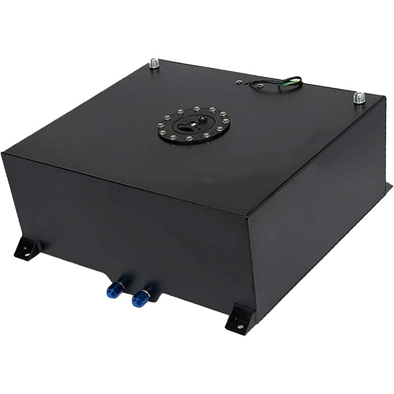 20 Gallon/80L Fuel Cell Gas Tank Black Aluminum w Level Sender& Cap Fuel Line