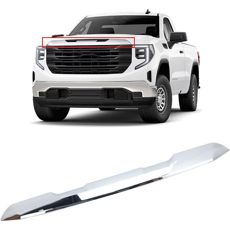 For 2022 2023 2024 GMC Sierra 1500 Front Upper Grille Hood Trim Molding Sliver