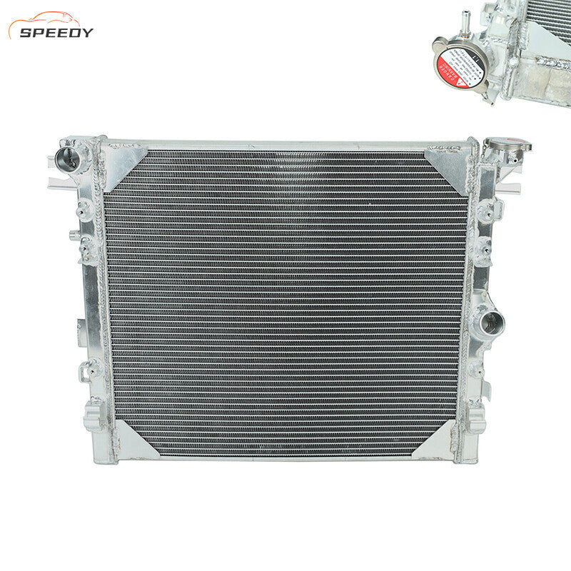 For 2007-2018 Jeep Wrangler JK 3.6L 3.8L V6 Engine Aluminum 3 Row Radiator