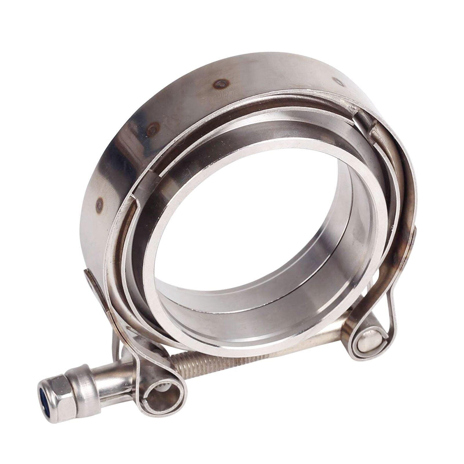 2.5" V-Band Flange & Clamp Set 2 Pcs w/ Male Female For Turbo Pipes