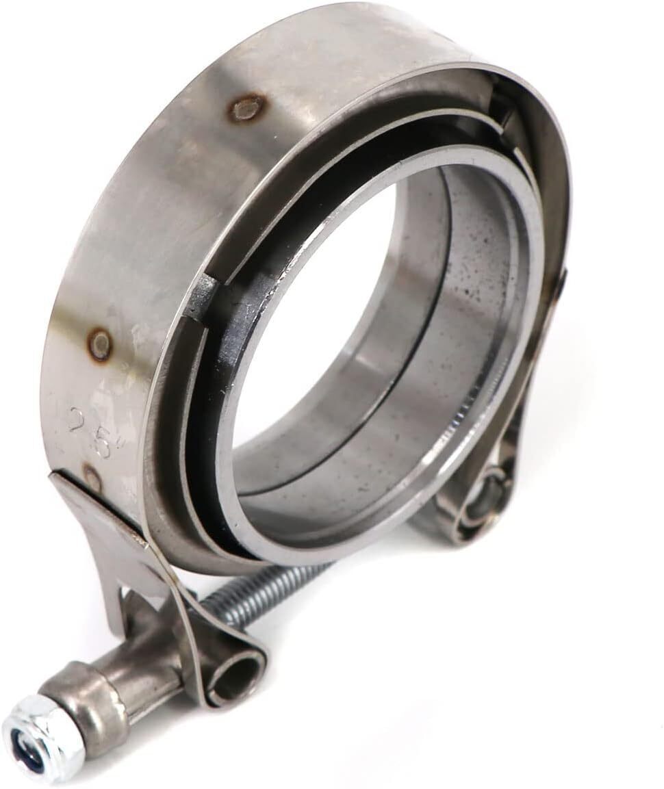 2.5" V-Band Flange & Clamp Set 2 Pcs w/ Male Female For Turbo Pipes