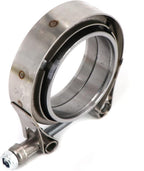 2.5" V-Band Flange & Clamp Set 2 Pcs w/ Male Female For Turbo Pipes