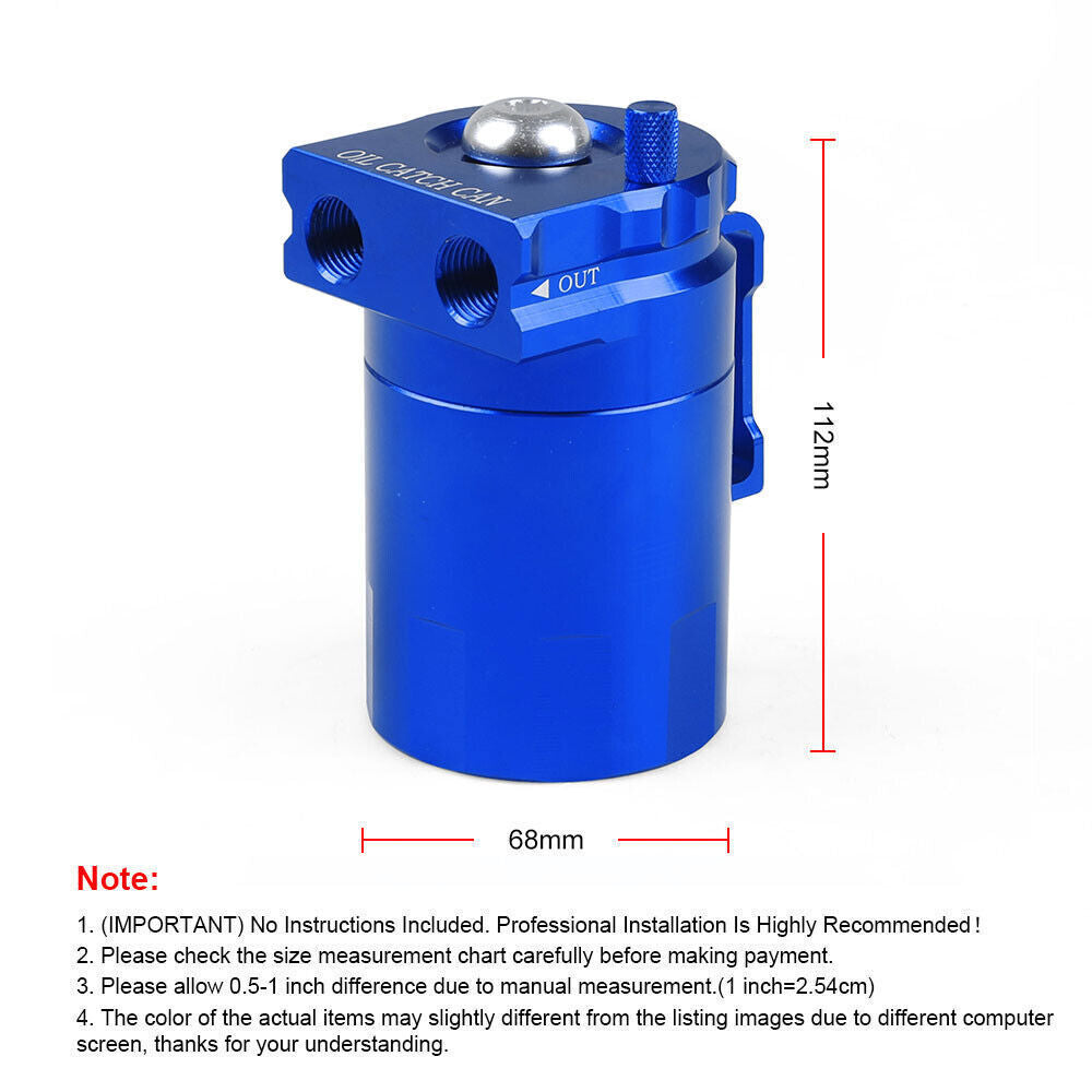 Oil Catch Can Kit Blue Tank for 11-21 Ford F150 5.0L Raptor 2.7L 3.5L Ecoboost