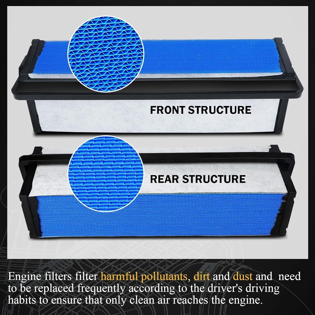 03-42776-010 Engine Air Filter Fit for Freightliner Cascadia 2018 2019 2020-2022