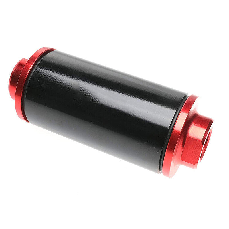 High Flow Inline Fuel Filter 30 Micron Cleanable with AN6 AN8 AN10 Adapter