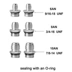 High Flow Inline Fuel Filter 30 Micron Cleanable with AN6 AN8 AN10 Adapter
