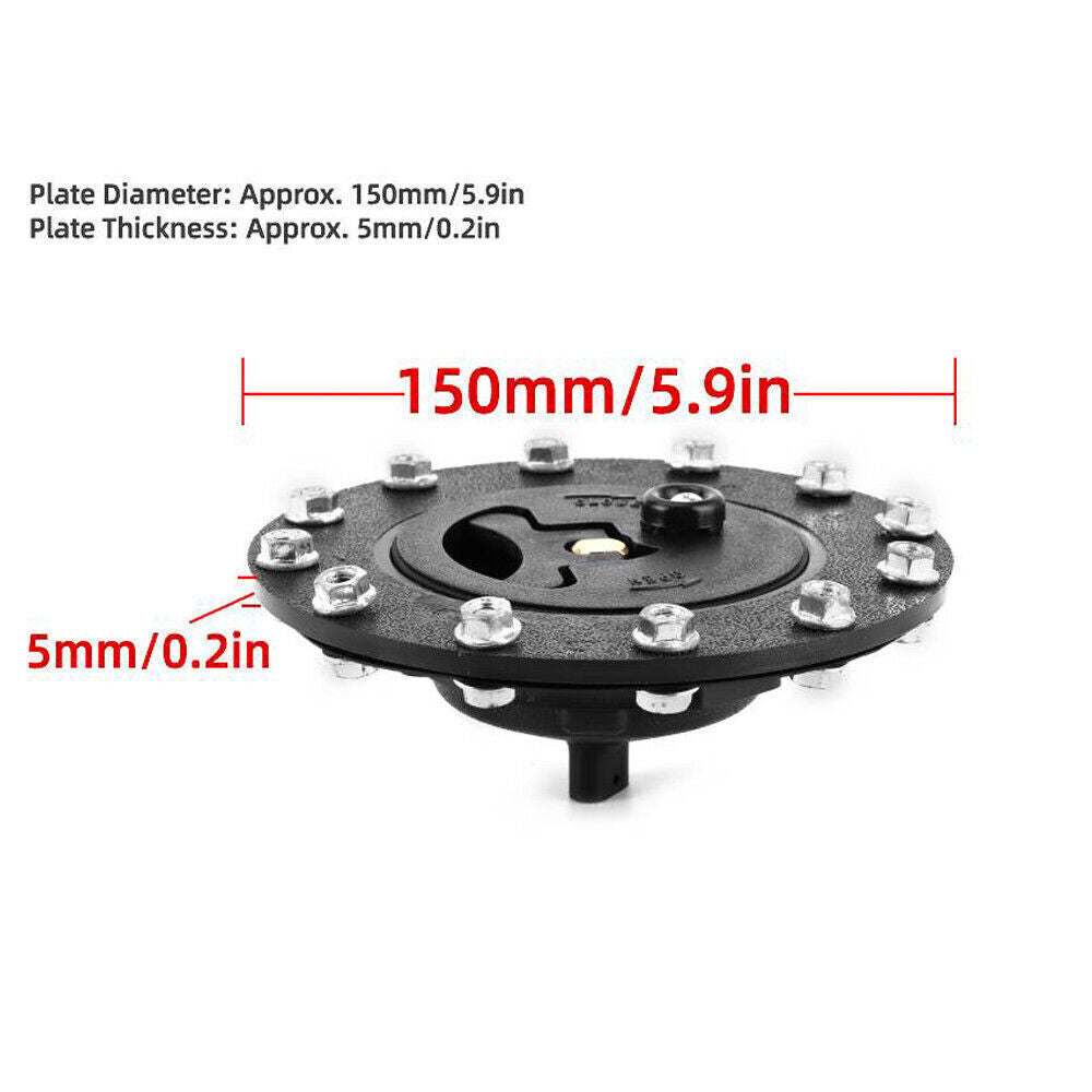 Universal Car Fuel Cell Gas Tank Filler Cap＋Filler Plate＋Fittings With 12 Bolt