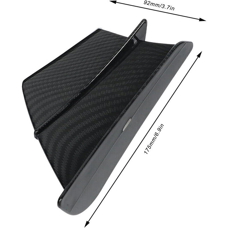 1Pair Motorcycle Side Winglets Air Deflector Wing Kit Spoiler Gloss Carbon Fiber
