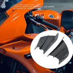 1Pair Motorcycle Side Winglets Air Deflector Wing Kit Spoiler Gloss Carbon Fiber