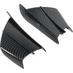 1Pair Motorcycle Side Winglets Air Deflector Wing Kit Spoiler Gloss Carbon Fiber