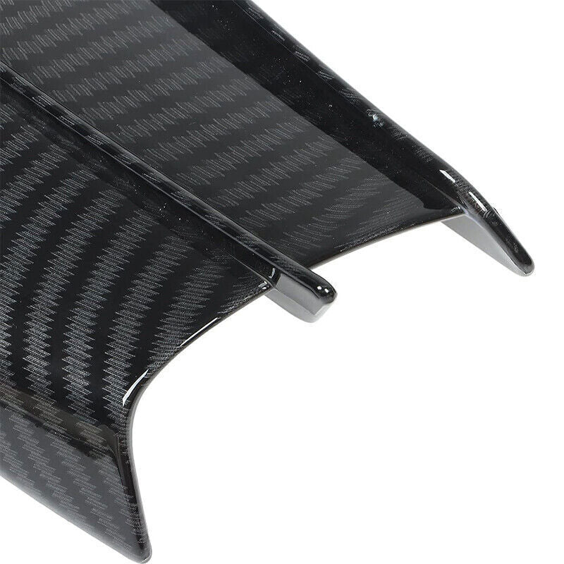 1Pair Motorcycle Side Winglets Air Deflector Wing Kit Spoiler Gloss Carbon Fiber