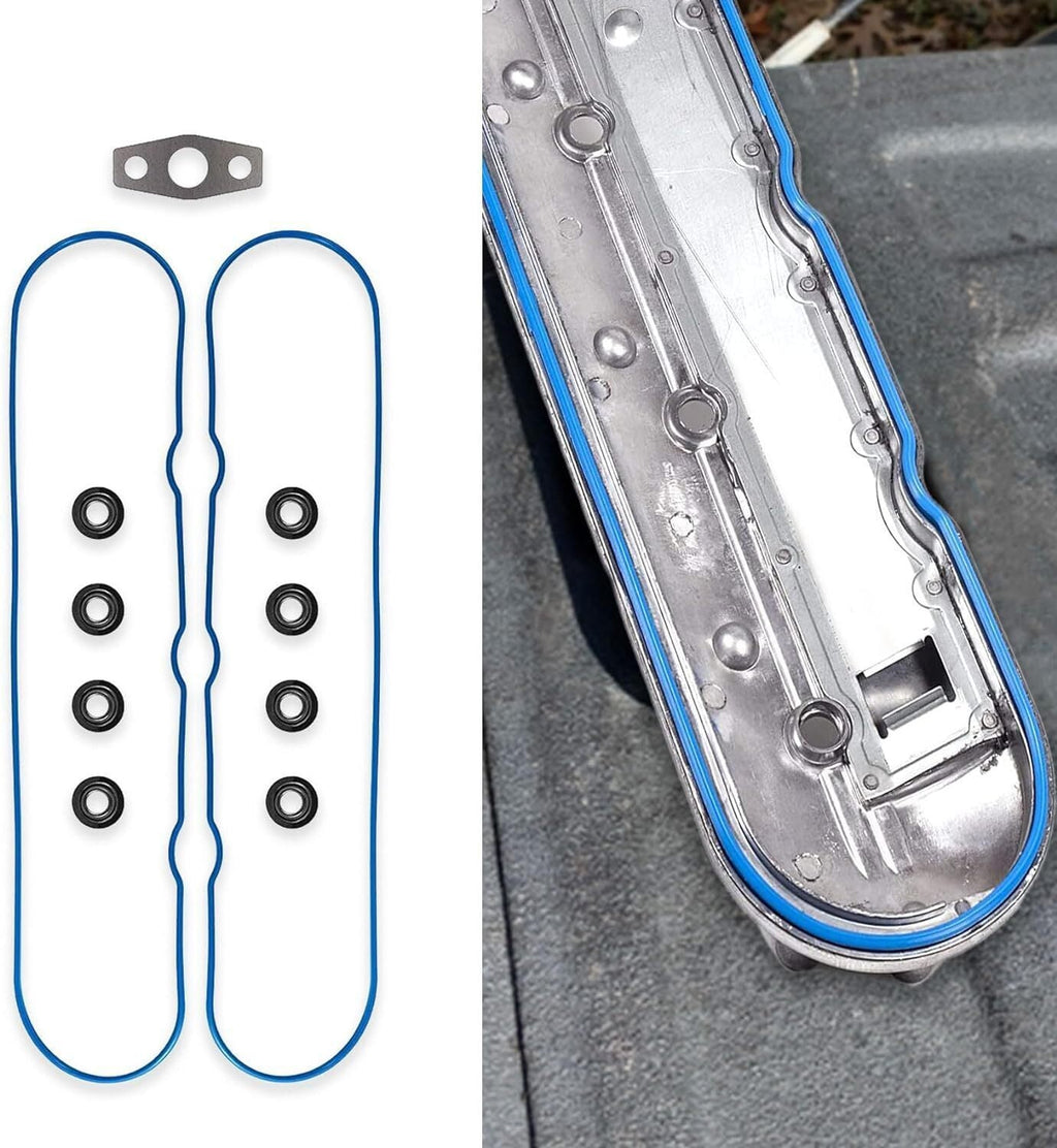 Valve Cover Gasket Set For Chevy Silverado Suburban Tahoe Trailblazer 4.8L 5.3L