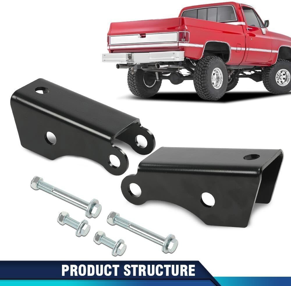 Drop Shock Extenders Lowering Kit for 73-87 Chevy GMC C10 C15 C1500 Black