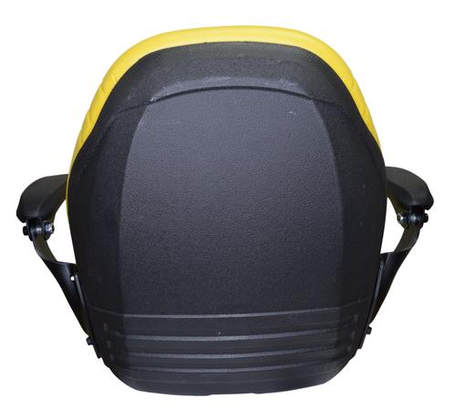 John Deere High Back Lawn Mower Compact Tractor Seat With Armrests Yellow