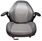 Gray High Back Lawn Mower Seat Armrests Bobcat Dixie Snapper Toro Exmark Bad Boy