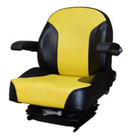 Yellow Zero Turn Lawn Mower Suspension Seat John Deere Cub Cadet Hustler