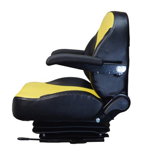 Yellow Zero Turn Lawn Mower Suspension Seat John Deere Cub Cadet Hustler