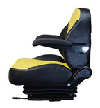 Yellow Zero Turn Lawn Mower Suspension Seat John Deere Cub Cadet Hustler