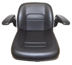 High Back Lawn Mower Seat w/ Armrests Black Gravely, Husqvarna, Hustler
