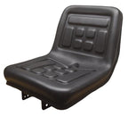 High Back Compact Tractor Seat Black for Mitsubishi, Rhino, Satoh White & Yanmar